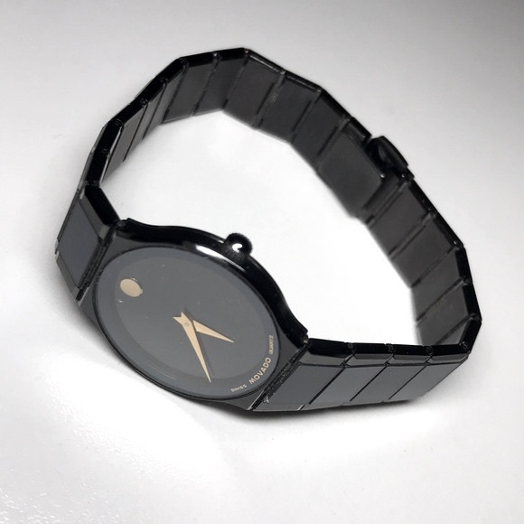 ⭐️HOST PICK⭐️ MOVADO Museum PVD Finished Stainless Steel Black Dial Watch - Picture 12 of 14